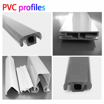 High gloss exterior PVC Extrusion Profiles White Black Or Other Color Options customized size